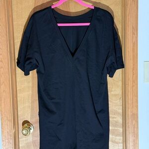 Classic Black V-Neck Women's Top